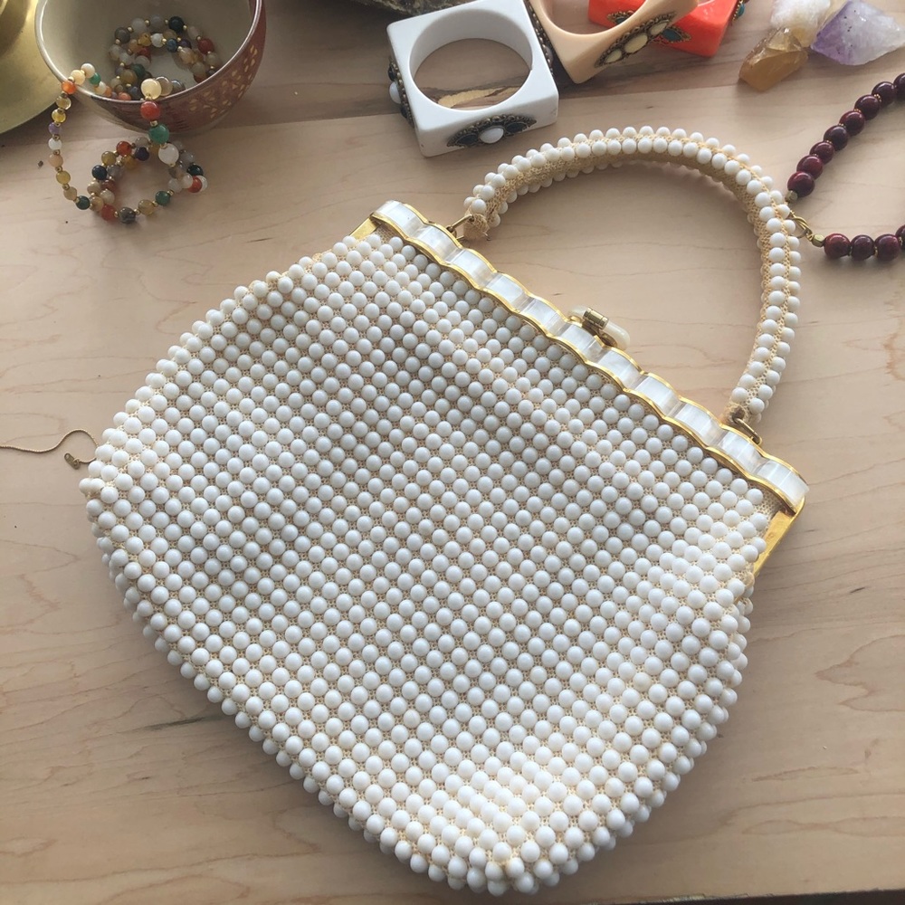 Vintage 50s ? Mother of pearl and lucite purse